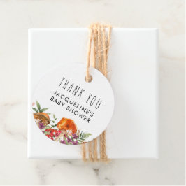 Tack Cute Mushroom Baby Shower Gåvor Etiketter