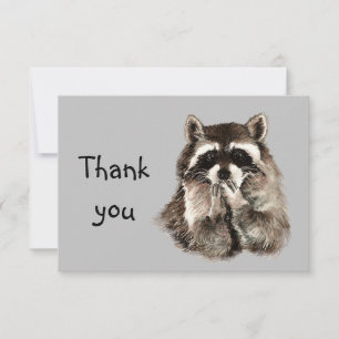 Tack Cute Raccoon Blowing Kisses Animal Humor Kort
