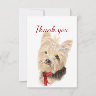 Tack Cute Watercolor Yorkie Yorkshire Terrier Kort