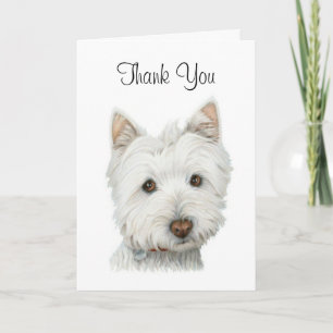 Tack Cute Westie-Hund Kort