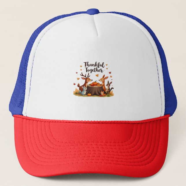 Tack - Cute Woodland Animals Thanksgi Keps (Framsida)