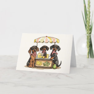 Tack Dachshund Hundar Lemonade stativ Kort