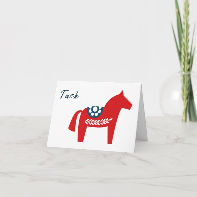 Tack Dala Horse Swedish Tack Kort (Framsida)