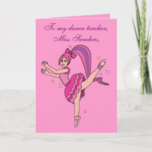 Tack Dance Teacher Card: Anpassade Kort