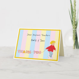 Tack Daycare Teacher Kort