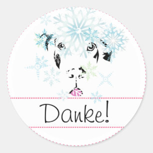 Tack-dekal Dogge Runt Klistermärke