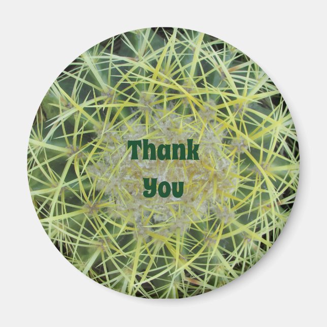 Tack Desert Cactus Photo Nature-avskrivning Magnet (Framsidan)