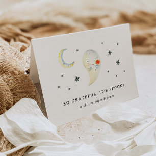 Tack, det är Spooky. Halloween Baby Shower Tack Kort