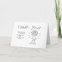 Tack! Det Crazyhair kortet - färga det dig Tack Kort