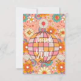 TACK DIG CARD - FLOWER DISCO BOLL INBJUDNINGAR