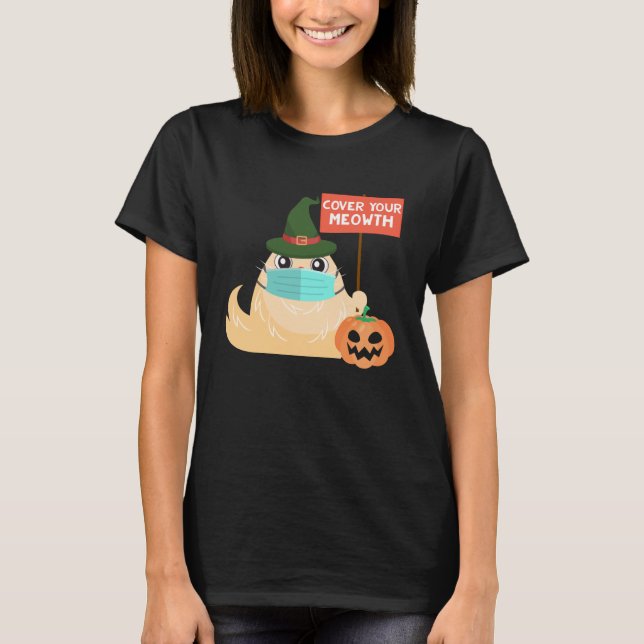 Täck din Meowth Halloween 2020 Witch Cat med M T Shirt (Framsida)