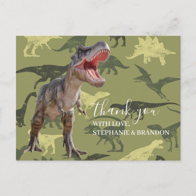 Tack Dinosaur Jurassic World Postcard Vykort (Framsida)