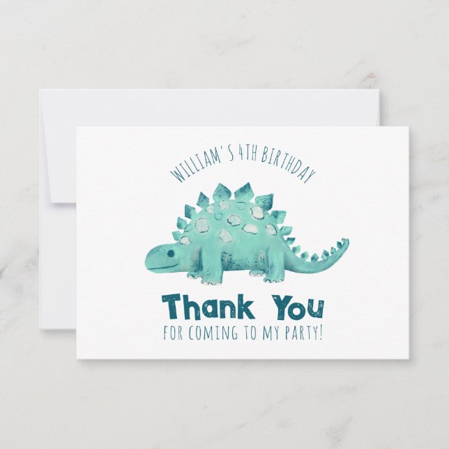Tack dinosaur Stegosaurus Kort (Framsida)