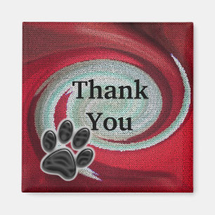 Tack Dog Walker Paw Print Swirl Pet Sitter ter Magnet