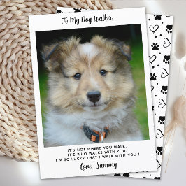 Tack Dog Walker Simple Cute Anpassningsbar Pet Pho Kort
