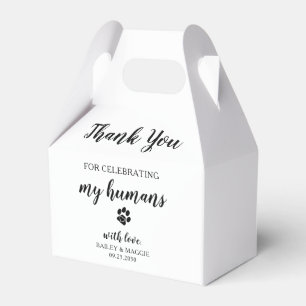 Tack Doggie Bag Hund Treat Bröllop Presentaskar