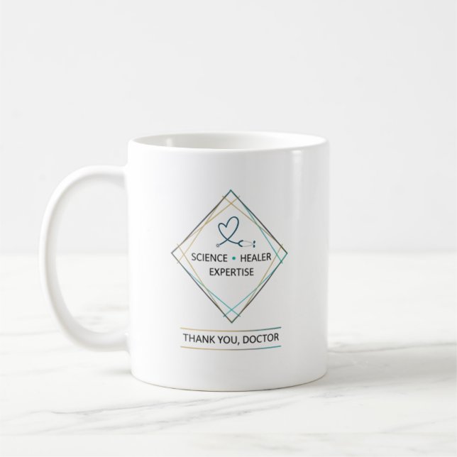 Tack Doktor Expertis inom Vetenskaplig Läkerhet Kaffemugg (Vänster)