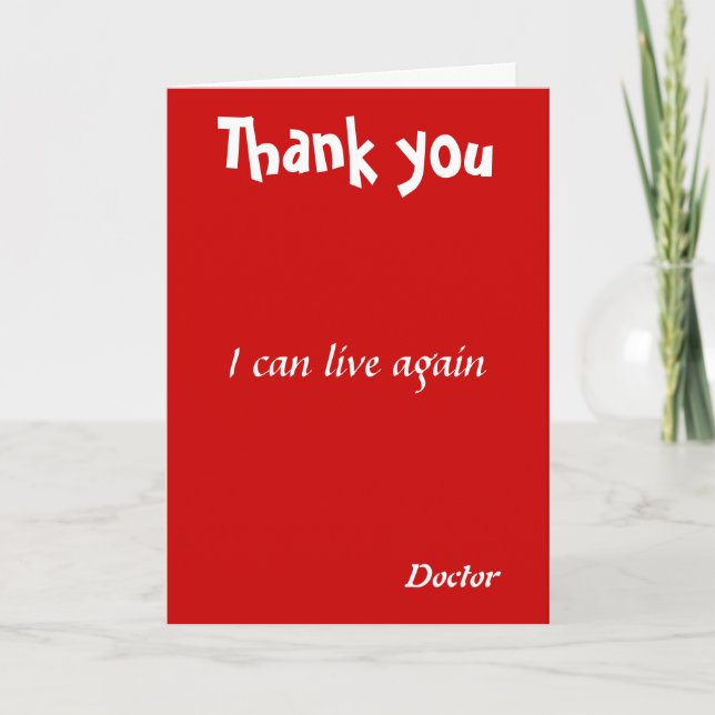 Tack doktor kort (Framsida)