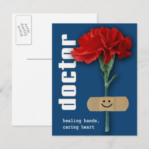 Tack Doktor   Postkort för Lycklig Läkare-dagen Vykort