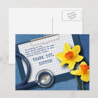 Tack, Doktor. Postkort för vår Daffodils Vykort