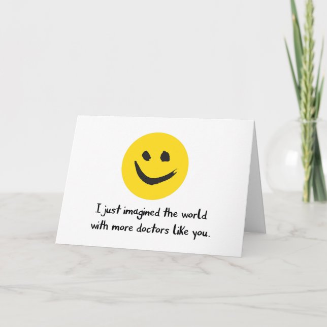 Tack, doktor, skygga mer Läkare som du än Tack Kort (Framsida)