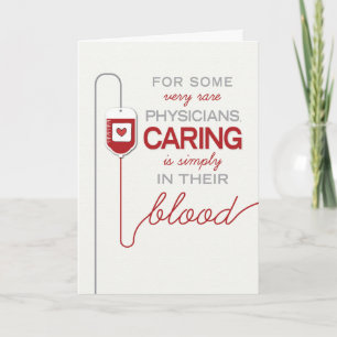 Tack doktor - vården finns i deras Blood Tack Kort