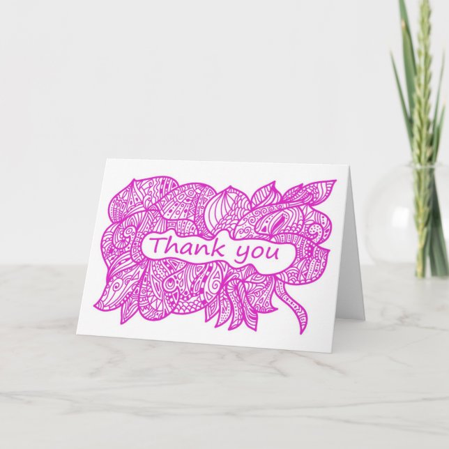 Tack, doodle tack kort (Framsida)