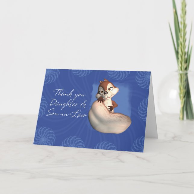 Tack, dotter och son-in-Law 6 Tack Kort (Framsida)