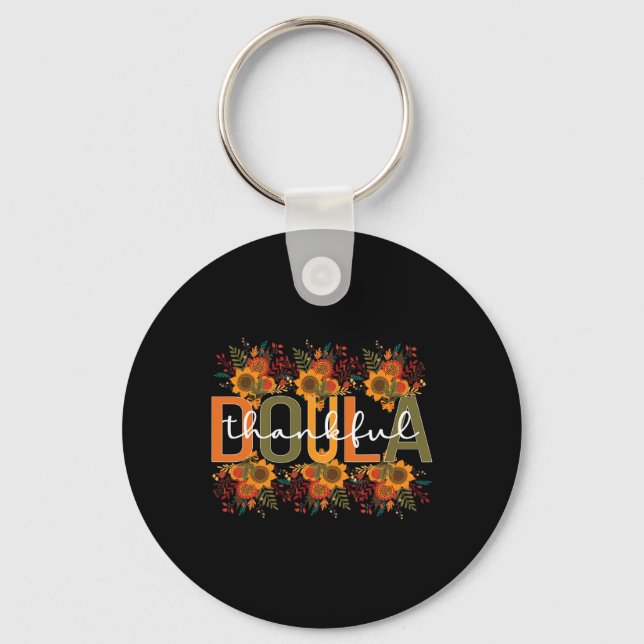 Tack Doula Thanksgiving Postpartum Doula Nyckelring (Framsida)
