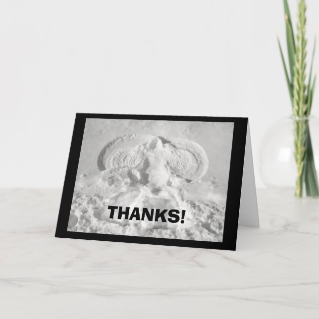 Tack! Du är en ängel Tack Kort (Framsida)