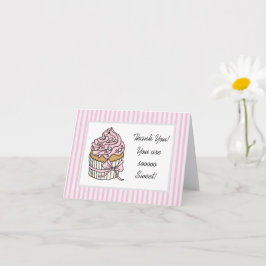 Tack | Du är Sweet Rosa Cuptårta Kort
