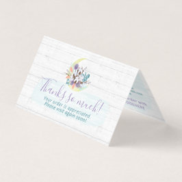 Tack Du Sydblomma Bomull Måne Rustik Kort