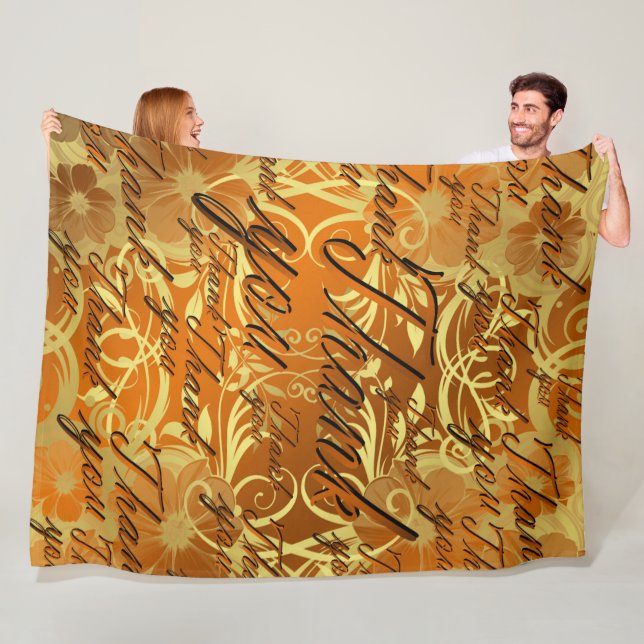 Tack+du,typografi, text, teckensnitt, bokstäver, c fleecefilt (På plats)