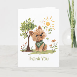 Tack Earth Day Yorkie Hund Kort