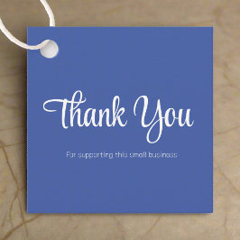 Tack Elegant Blue Handmade Branding Packing Gåvor Etiketter