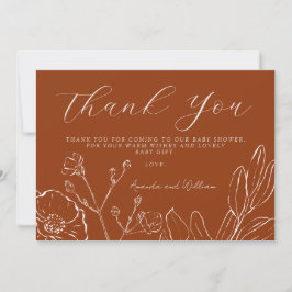 Tack Elegant Bränn Orange Botaniskt Löv