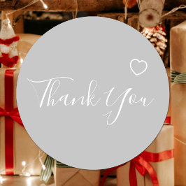 Tack Elegant Script Text Anpassningsbar Färg Runt Klistermärke