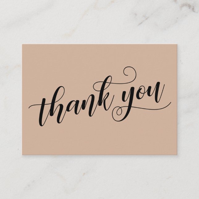Tack Elegant Typography Almond Wedding Favor Tilläggskort (Framsida)