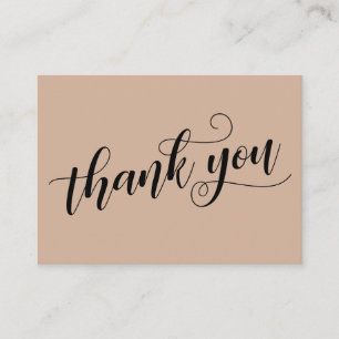 Tack Elegant Typography Almond Wedding Favor Tilläggskort