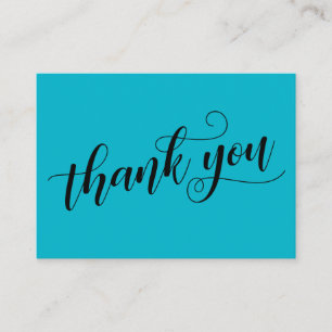 Tack Elegant Typography Blue Wedding Favor Tilläggskort