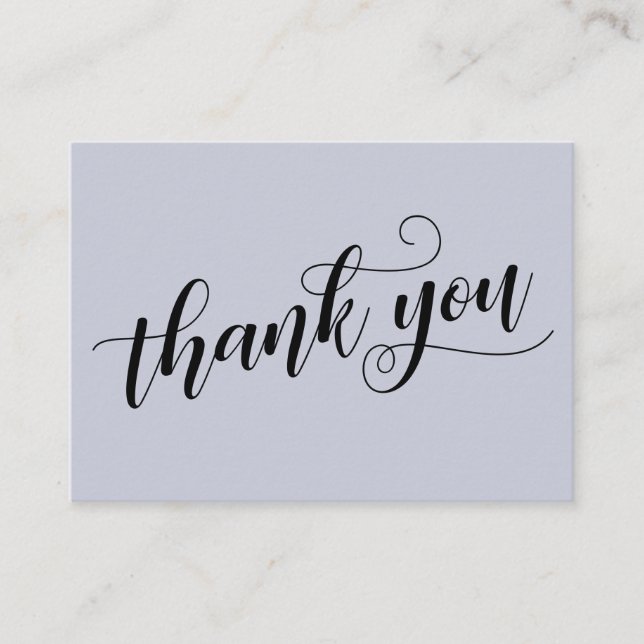 Tack Elegant Typography Blue Wedding Favor Tilläggskort (Framsida)