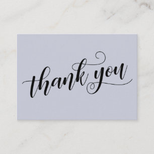 Tack Elegant Typography Blue Wedding Favor Tilläggskort