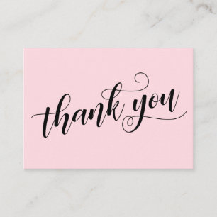 Tack Elegant Typography Rosa Wedding Favor Tilläggskort