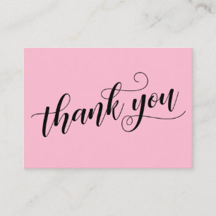 Tack Elegant Typography Rosa Wedding Favor Tilläggskort