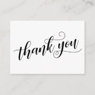 Tack Elegant Typography Wedding Favor Tilläggskort
