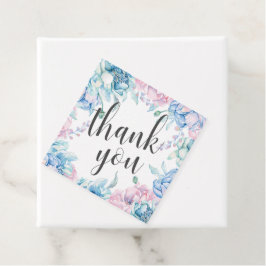 Tack Elegant Watercolor Blommigt Farmhouse Gåvor Etiketter