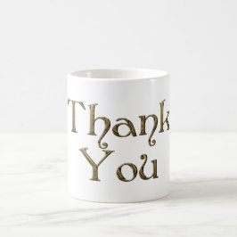 Tack Eleganten Golden Typography Text Kaffemugg