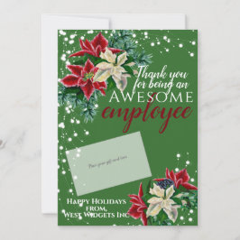 Tack Employee Grönt Festive Gift Card Holder Julkort