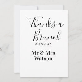 Tack en brunch efter bröllop namn datum enkel inbjudningar