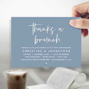 Tack en Brunch, Modern Post Bröllop Firande Inbjudningar